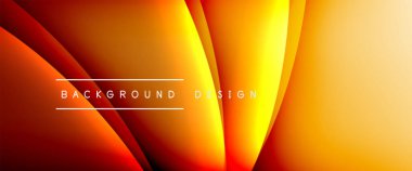 Gölgeli sıvı çizgiler ve eğimli arkaplanda ışık salla. Dinamik düz gölge çizgisi etkisi olan basit akışkan renk gradyanı soyut arkaplan