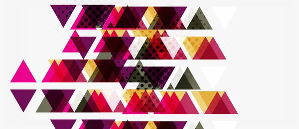 Vector triangle geometric abstract composition background. Retro vector illustration. Ornament illustration — Stock Vector