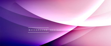 Gölgeli sıvı çizgiler ve eğimli arkaplanda ışık salla. Dinamik düz gölge çizgisi etkisi olan basit akışkan renk gradyanı soyut arkaplan