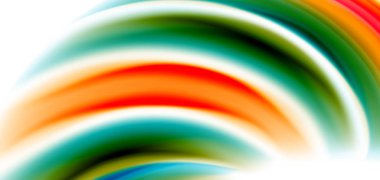 Beyaz, sıvı sıvı renk dalgalarında ipeksi çizgiler. Vector Illustrations for Duvar Kağıdı, Banner, Arkaplan, Kart, Kitap, İllüstrasyon, iniş sayfası, kapak, pankart, poster, afiş, el ilanı, tasarım