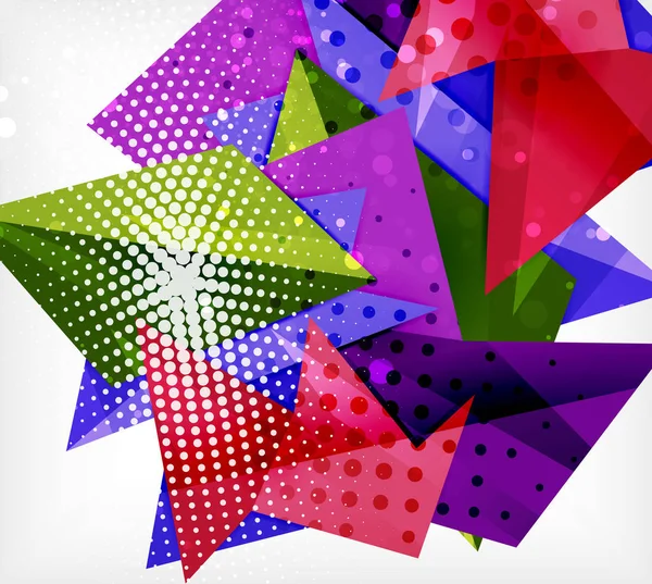 Modern origami kártya. Modern origami design elem. Színes geometriai mintázat. Absztrakt, alacsony Polifónikus háttér. Bemutatósablon. — Stock Vector