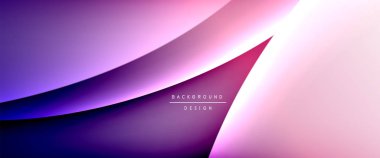 Gölgeli sıvı çizgiler ve eğimli arkaplanda ışık salla. Dinamik düz gölge çizgisi etkisi olan basit akışkan renk gradyanı soyut arkaplan