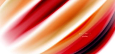 Beyaz, sıvı sıvı renk dalgalarında ipeksi çizgiler. Vector Illustrations for Duvar Kağıdı, Banner, Arkaplan, Kart, Kitap, İllüstrasyon, iniş sayfası, kapak, pankart, poster, afiş, el ilanı, tasarım