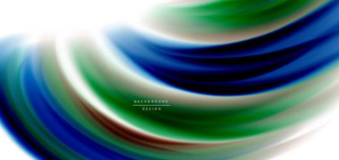 Beyaz, sıvı sıvı renk dalgalarında ipeksi çizgiler. Vector Illustrations for Duvar Kağıdı, Banner, Arkaplan, Kart, Kitap, İllüstrasyon, iniş sayfası, kapak, pankart, poster, afiş, el ilanı, tasarım