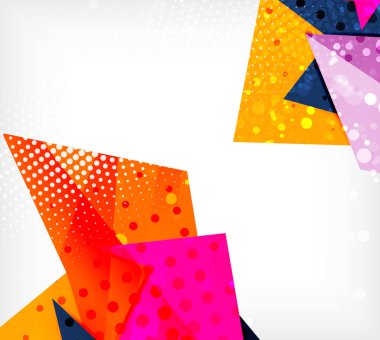 Modern origami kartı. Modern origami tasarım elemanı. Renk geometrik desen. Soyut düşük poli arka plan. Sunu şablonu.