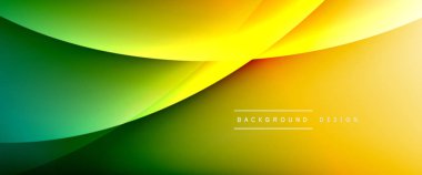 Gölgeli sıvı çizgiler ve eğimli arkaplanda ışık salla. Dinamik düz gölge çizgisi etkisi olan basit akışkan renk gradyanı soyut arkaplan