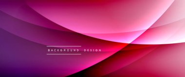 Gölgeli sıvı çizgiler ve eğimli arkaplanda ışık salla. Dinamik düz gölge çizgisi etkisi olan basit akışkan renk gradyanı soyut arkaplan