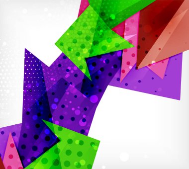 Modern origami kartı. Modern origami tasarım elemanı. Renk geometrik desen. Soyut düşük poli arka plan. Sunu şablonu.