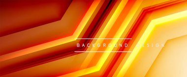 Ok çizgileri, gölgeli dijital şablon ve gradyan arka planda ışıklar. Dinamik düz çizgiler etkisi ile basit akışkan renk gradyan soyut arkaplan