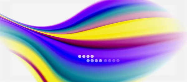 Líneas de onda fondo abstracto, diseño de seda suave con colores de estilo arco iris. Ondas líquidas de color fluido. Ilustración vectorial — Vector de stock