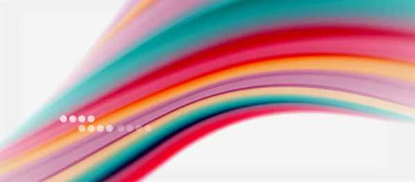 Lignes d'onde fond abstrait, conception en soie lisse avec des couleurs de style arc-en-ciel. Fluide liquide ondes de couleur. Illustration vectorielle — Image vectorielle