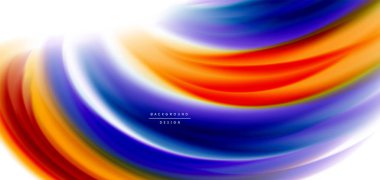 Beyaz, sıvı sıvı renk dalgalarında ipeksi çizgiler. Vector Illustrations for Duvar Kağıdı, Banner, Arkaplan, Kart, Kitap, İllüstrasyon, iniş sayfası, kapak, pankart, poster, afiş, el ilanı, tasarım