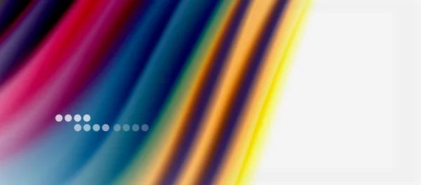 Волна линии абстрактного фона, гладкий дизайн шелка с цветами радуги стиле. Цветные волны жидкой жидкости. Векторная миграция — стоковый вектор