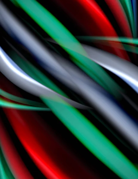 Μεταξένιες απαλές γραμμές σε μαύρα, υγρά κύματα χρώματος. Εικονογράφηση διανύσματος — Διανυσματικό Αρχείο
