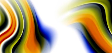 Beyaz, sıvı sıvı renk dalgalarında ipeksi çizgiler. Vector Illustrations for Duvar Kağıdı, Banner, Arkaplan, Kart, Kitap, İllüstrasyon, iniş sayfası, kapak, pankart, poster, afiş, el ilanı, tasarım