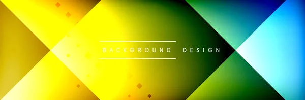 Abstract background - squares and lines composition created with lights and shadows. Technology or business digital template — Stock Vector