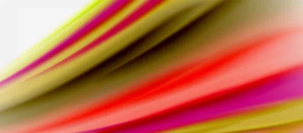 Wave lijnen abstracte achtergrond, gladde zijde ontwerp met regenboog stijl kleuren. Vloeibare vloeistofgolven. Vector Illustratie — Stockvector