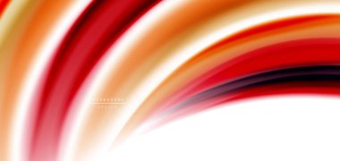 Beyaz, sıvı sıvı renk dalgalarında ipeksi çizgiler. Vector Illustrations for Duvar Kağıdı, Banner, Arkaplan, Kart, Kitap, İllüstrasyon, iniş sayfası, kapak, pankart, poster, afiş, el ilanı, tasarım