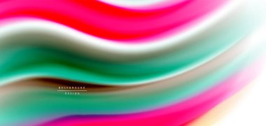 Beyaz, sıvı sıvı renk dalgalarında ipeksi çizgiler. Vector Illustrations for Duvar Kağıdı, Banner, Arkaplan, Kart, Kitap, İllüstrasyon, iniş sayfası, kapak, pankart, poster, afiş, el ilanı, tasarım