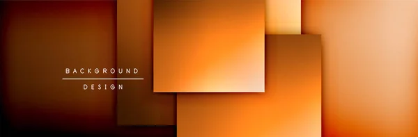 Quadratische Formen Komposition geometrischen abstrakten Hintergrund. 3D-Schatteneffekte und fließende Farbverläufe. Moderne Überschneidungen — Stockvektor