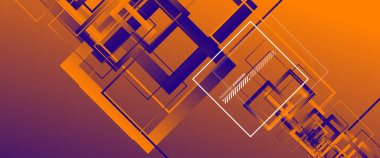 Basit kare veya dikdörtgen geometrik şekilli soyut bir arkaplan. Sıvı eğimli geometrik şablon. Çizgi tasarımı, teknoloji konsepti. Duvar Kağıdı, Sancak Arkaplanı için Vektör İllüstrasyonu