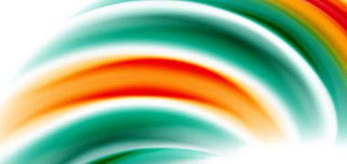 Beyaz, sıvı sıvı renk dalgalarında ipeksi çizgiler. Vector Illustrations for Duvar Kağıdı, Banner, Arkaplan, Kart, Kitap, İllüstrasyon, iniş sayfası, kapak, pankart, poster, afiş, el ilanı, tasarım