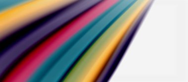 Dalga çizgileri soyut arkaplan, gökkuşağı tarzı renklerle düz ipek tasarım. Sıvı sıvı renk dalgaları. Vektör İllüstrasyonu