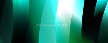 Gölgeli sıvı biçim çizgileri ve eğimli arkaplanda ışık salla