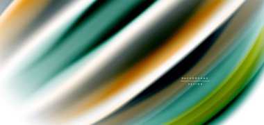 Beyaz, sıvı sıvı renk dalgalarında ipeksi çizgiler. Vector Illustrations for Duvar Kağıdı, Banner, Arkaplan, Kart, Kitap, İllüstrasyon, iniş sayfası, kapak, pankart, poster, afiş, el ilanı, tasarım