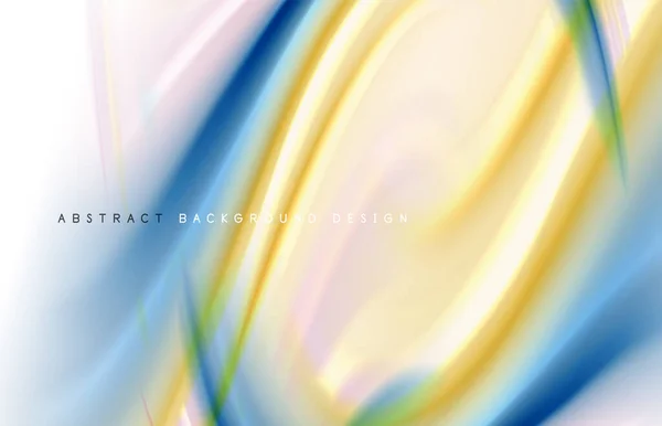Abstrakt bakgrund - flytande färg lutning vågor, med dynamisk rörelse linje effekt. Vektor Illustration för Bakgrund, Banner, Bakgrund, Kort, Bokillustration, landningssida — Stock vektor