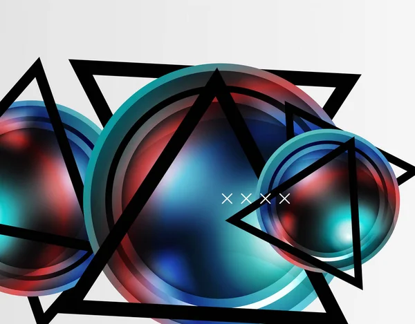Abstrakt bakgrund - glansiga glasbubblor, abstrakta sfär former. Vektor Illustration för Bakgrund, Banner, Bakgrund, Kort, Bokillustration, landningssida — Stock vektor