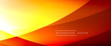 Gölgeli sıvı çizgiler ve eğimli arkaplanda ışık salla. Dinamik düz gölge çizgisi etkisi olan basit akışkan renk gradyanı soyut arkaplan