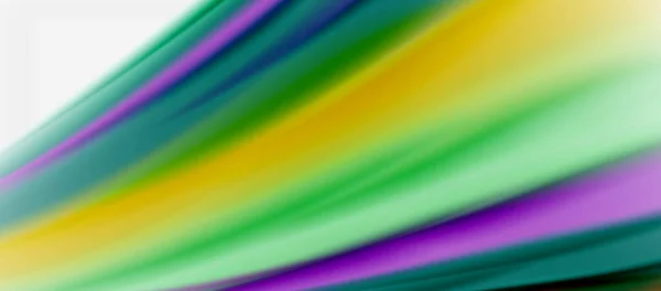 波浪线条抽象背景,丝质光滑设计,色彩彩虹风格. 液体流色波。 病媒图解 — 图库矢量图片