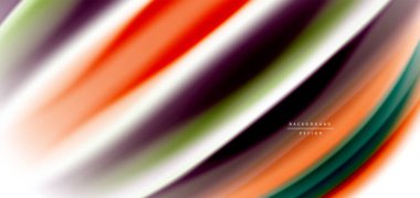 Beyaz, sıvı sıvı renk dalgalarında ipeksi çizgiler. Vector Illustrations for Duvar Kağıdı, Banner, Arkaplan, Kart, Kitap, İllüstrasyon, iniş sayfası, kapak, pankart, poster, afiş, el ilanı, tasarım