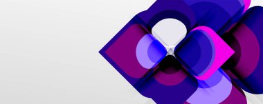 Abstract background - geometric cut paper design flower or square shape composition. Vector Illustration For Wallpaper, Banner, Background, Card, Book Illustration, landing page