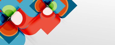 Abstract background - geometric cut paper design flower or square shape composition. Vector Illustration For Wallpaper, Banner, Background, Card, Book Illustration, landing page