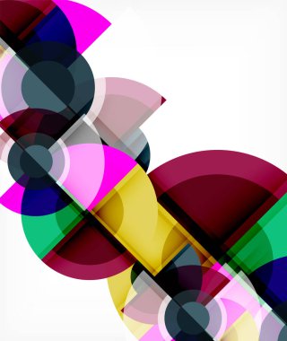 Soyut arkaplan, daire ve üçgen dizaynı üst üste binen şekiller. Geometrik modaya uygun şablon. Duvar Kağıdı, Sancak, Arkaplan, Kart, Kitap İllüstrasyonu, İniş Sayfası