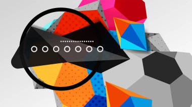 Abstract background - 3d polygonal geometric shapes composition. Vector Illustration For Wallpaper, Banner, Background, Card, Book Illustration, landing page