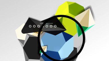 Abstract background - 3d polygonal geometric shapes composition. Vector Illustration For Wallpaper, Banner, Background, Card, Book Illustration, landing page
