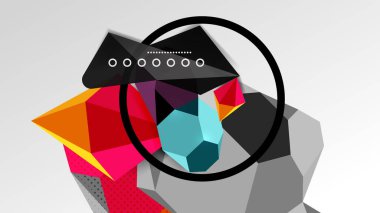 Abstract background - 3d polygonal geometric shapes composition. Vector Illustration For Wallpaper, Banner, Background, Card, Book Illustration, landing page