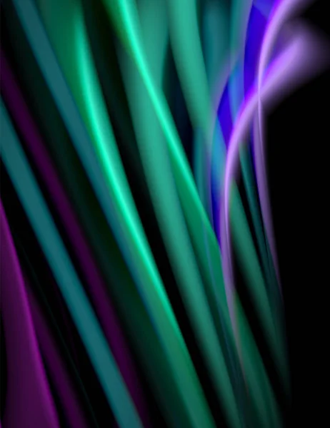 Шелковые гладкие линии на черных, жидких волнах цвета жидкости. Векторная миграция — стоковый вектор