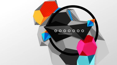 Abstract background - 3d polygonal geometric shapes composition. Vector Illustration For Wallpaper, Banner, Background, Card, Book Illustration, landing page