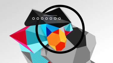 Abstract background - 3d polygonal geometric shapes composition. Vector Illustration For Wallpaper, Banner, Background, Card, Book Illustration, landing page