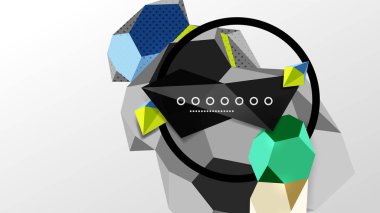 Abstract background - 3d polygonal geometric shapes composition. Vector Illustration For Wallpaper, Banner, Background, Card, Book Illustration, landing page