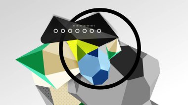 Abstract background - 3d polygonal geometric shapes composition. Vector Illustration For Wallpaper, Banner, Background, Card, Book Illustration, landing page