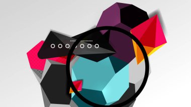 Abstract background - 3d polygonal geometric shapes composition. Vector Illustration For Wallpaper, Banner, Background, Card, Book Illustration, landing page