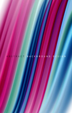 Soyut arkaplan - akışkan renk gradyan dalgaları, dinamik hareket çizgisi etkisi. Duvar Kağıdı, Sancak, Arkaplan, Kart, Kitap İllüstrasyonu, İniş Sayfası