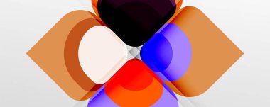 Abstract background - geometric cut paper design flower or square shape composition. Vector Illustration For Wallpaper, Banner, Background, Card, Book Illustration, landing page