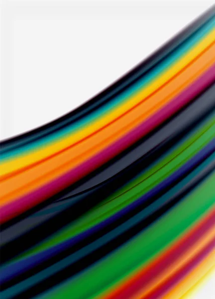 Vlnové linie abstraktní pozadí, hladký hedvábný design s duhovými barvami. Tekuté tekuté barevné vlny. Vektorová ilustrace — Stockový vektor
