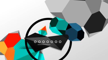 Abstract background - 3d polygonal geometric shapes composition. Vector Illustration For Wallpaper, Banner, Background, Card, Book Illustration, landing page